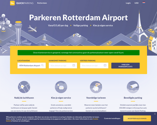 Parkeren Luchthaven Rotterdam Logo
